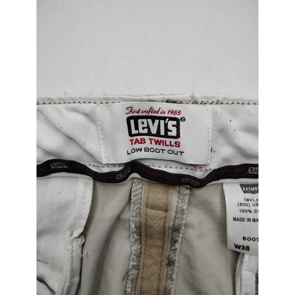 Levi's Tab Twills Pants Low Boot Cut Vintage Mens 38x30 y2k 2005